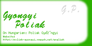 gyongyi poliak business card